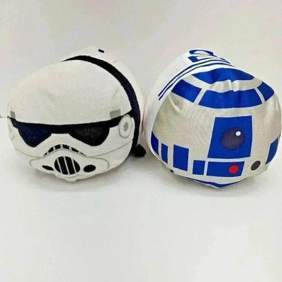 Disney Store Star Wars Large Tsum Tsum R2-D2 and Storm Trooper 6"x10" - Picture 1 of 6